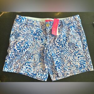 NWT Lilly Pulitzer JAYNE Knit Shorts,  High Tides Good Vibes, Calla Lily Pink